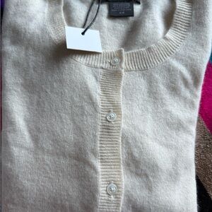 Cashmere Crewneck Cardigan (M)
